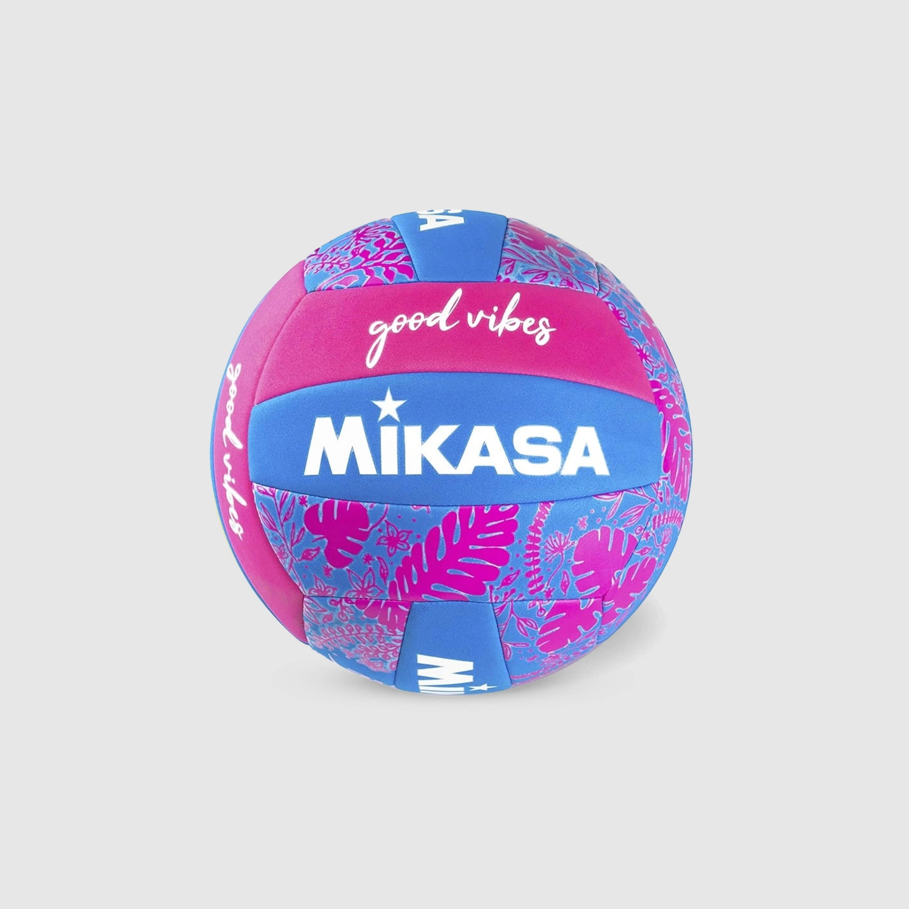 Imagem do produto Bola de V&ocirc;lei de Praia Good Vibes BV354TV Mikasa Azul / Rosa