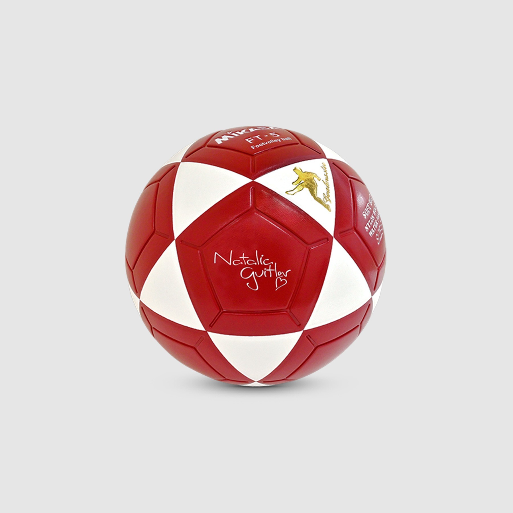 Imagem alternativa do produto Bola Oficial de Futev&ocirc;lei FT-5 Branco / Vermelho