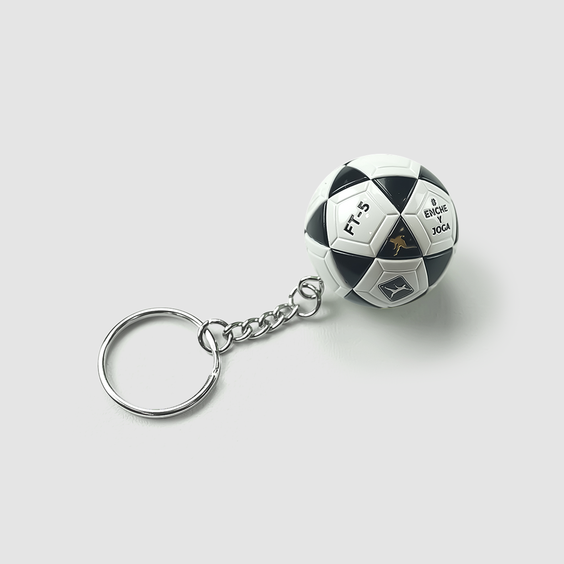 Imagem do produto Chaveiro Bola de Futev&ocirc;lei FT-5 Preto / Branco