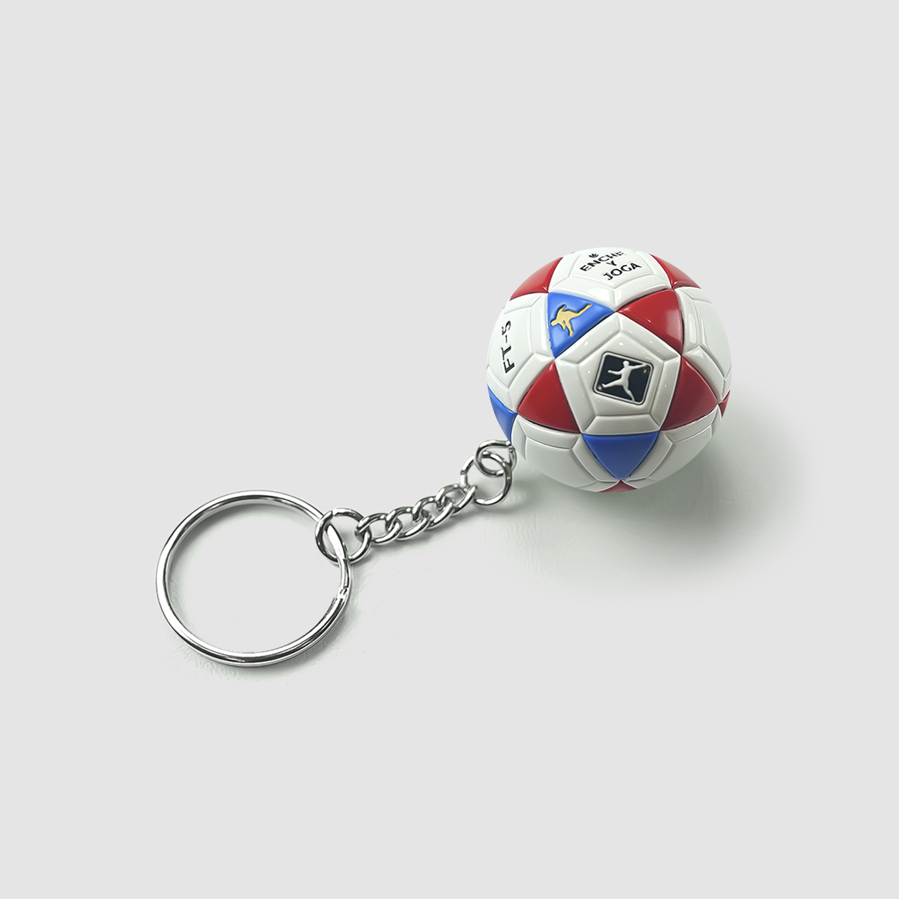 Imagem alternativa do produto Chaveiro Bola de Futev&ocirc;lei FT-5 Branco / Vinho / Azul