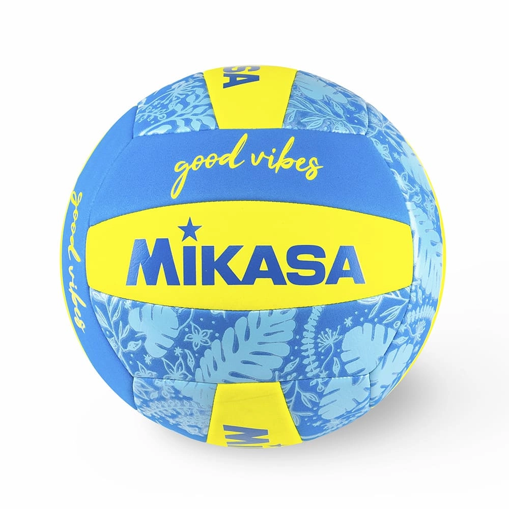 Imagem do produto Bola de V&ocirc;lei de Praia Good Vibes BV354TV Mikasa Amarelo / Azul