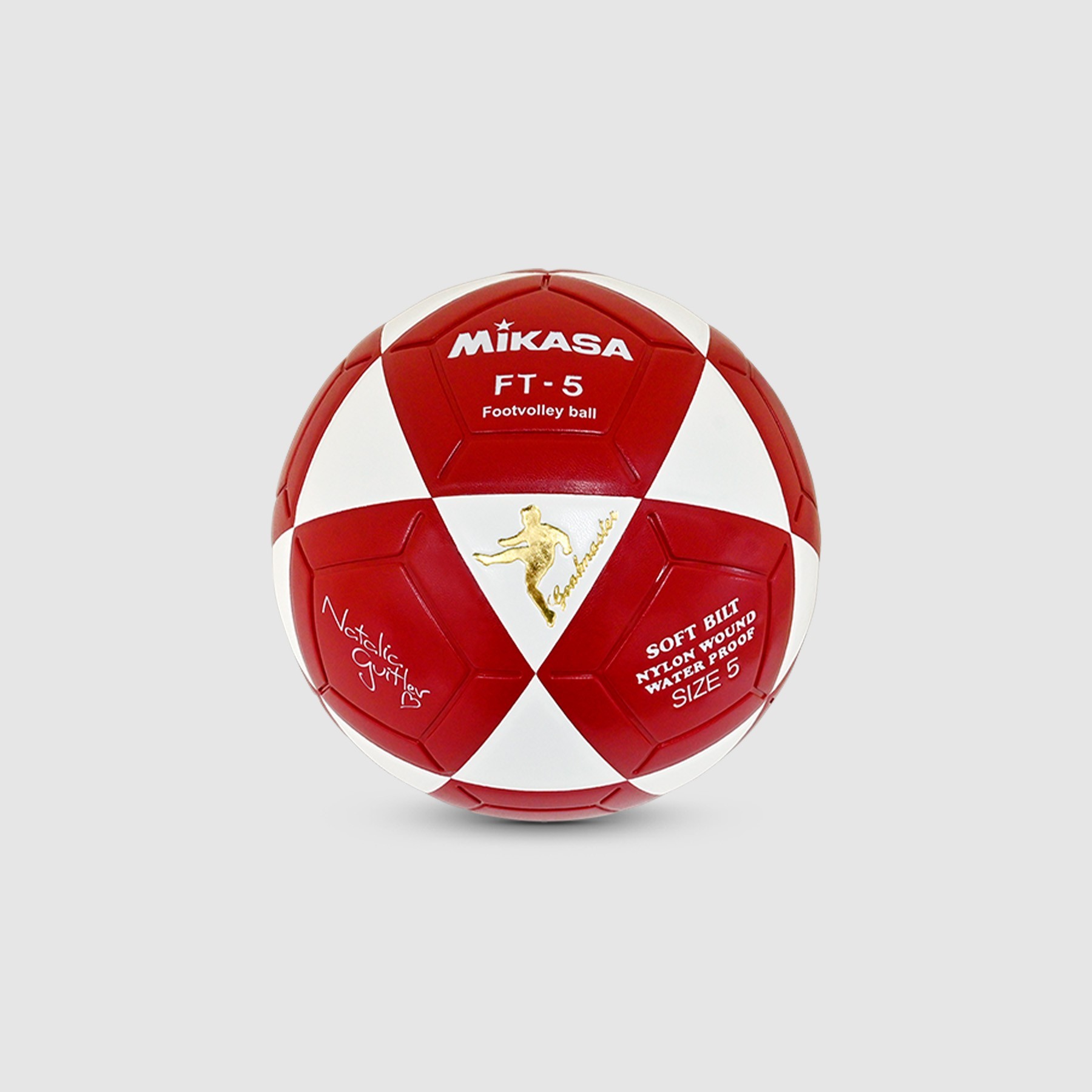 Imagem do produto Bola Oficial de Futev&ocirc;lei FT-5 Branco / Vermelho
