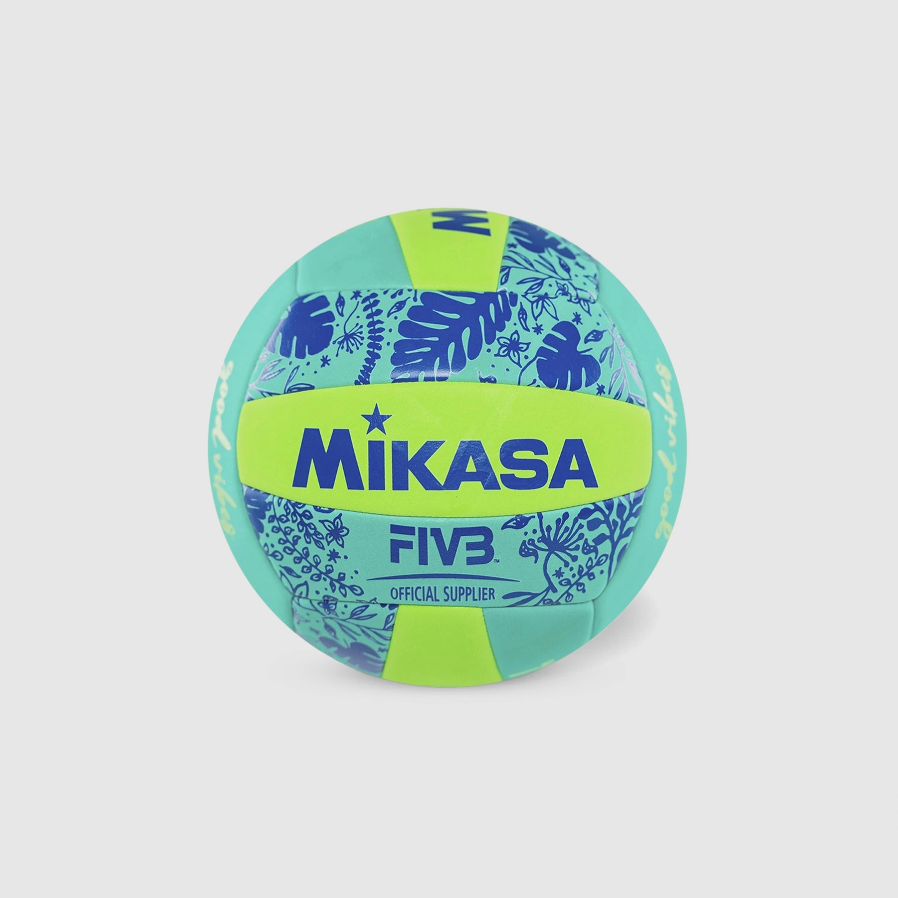 Imagem do produto Bola de V&ocirc;lei de Praia Good Vibes BV354TV Mikasa Verde / Azul