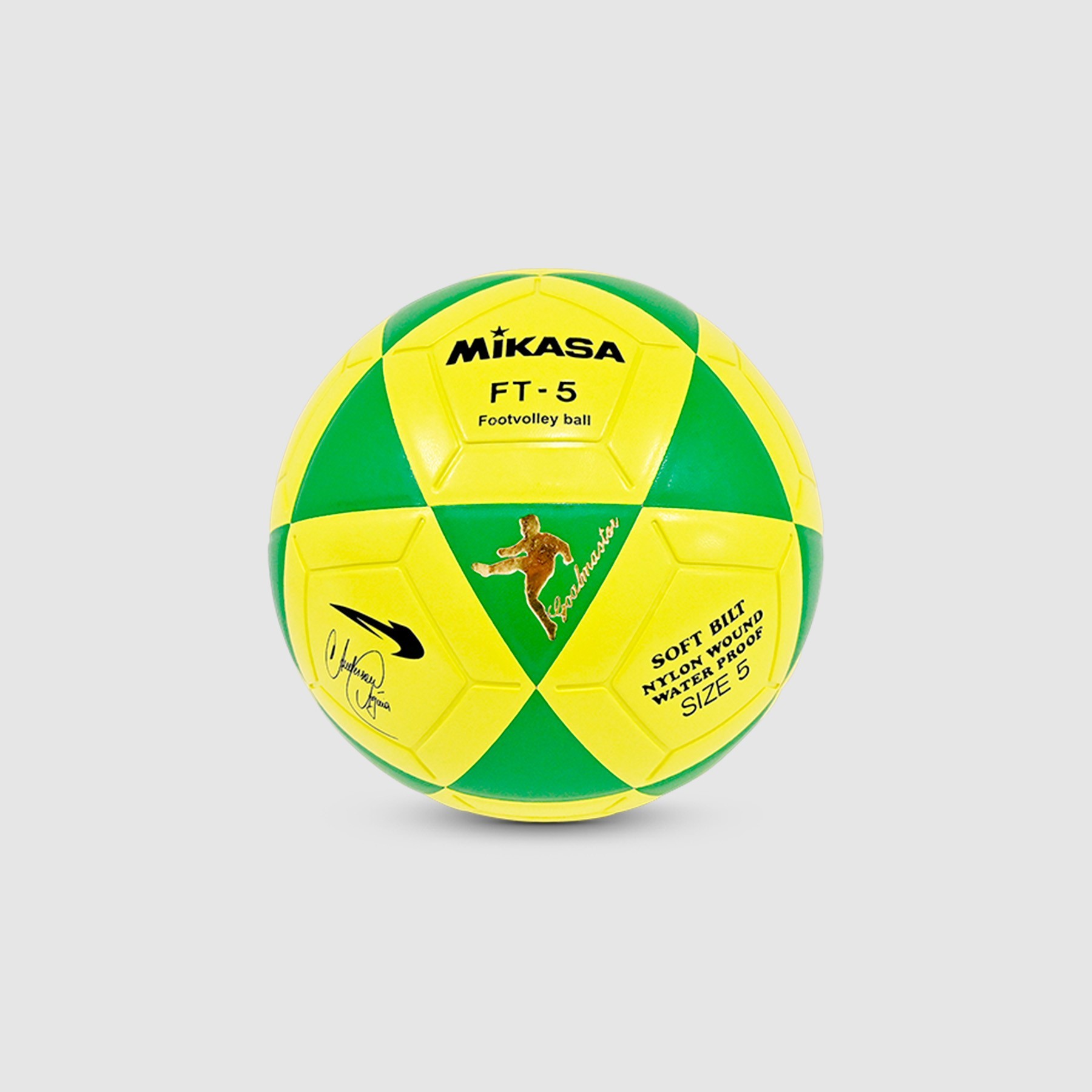 Imagem do produto Bola Oficial de Futev&ocirc;lei FT-5 Amarelo / Verde